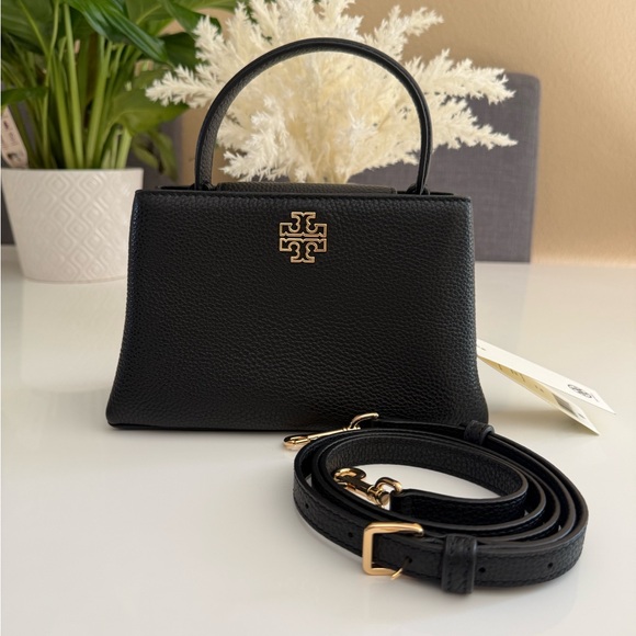 New, tory burch Britten micro satchel crossbody black $450 - Picture 3 of 13